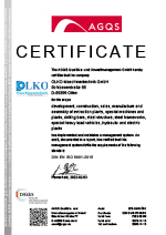 Zertifikat DIN EN ISO 9001 Englisch